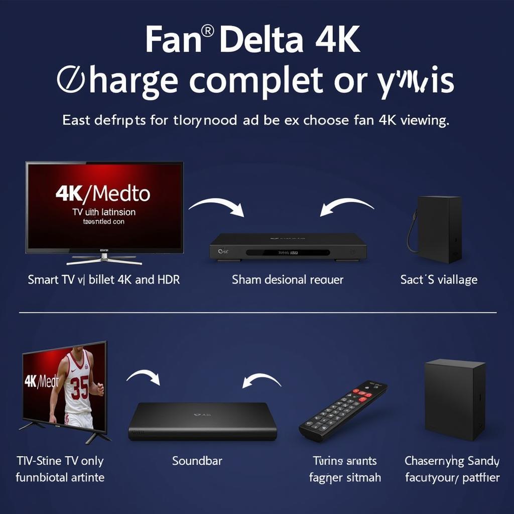 Different Fan Delta 4K setup options for optimal viewing.