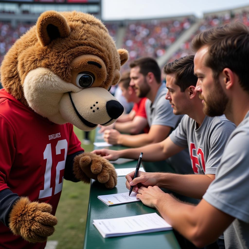 Team Engaging with Fans through Activities