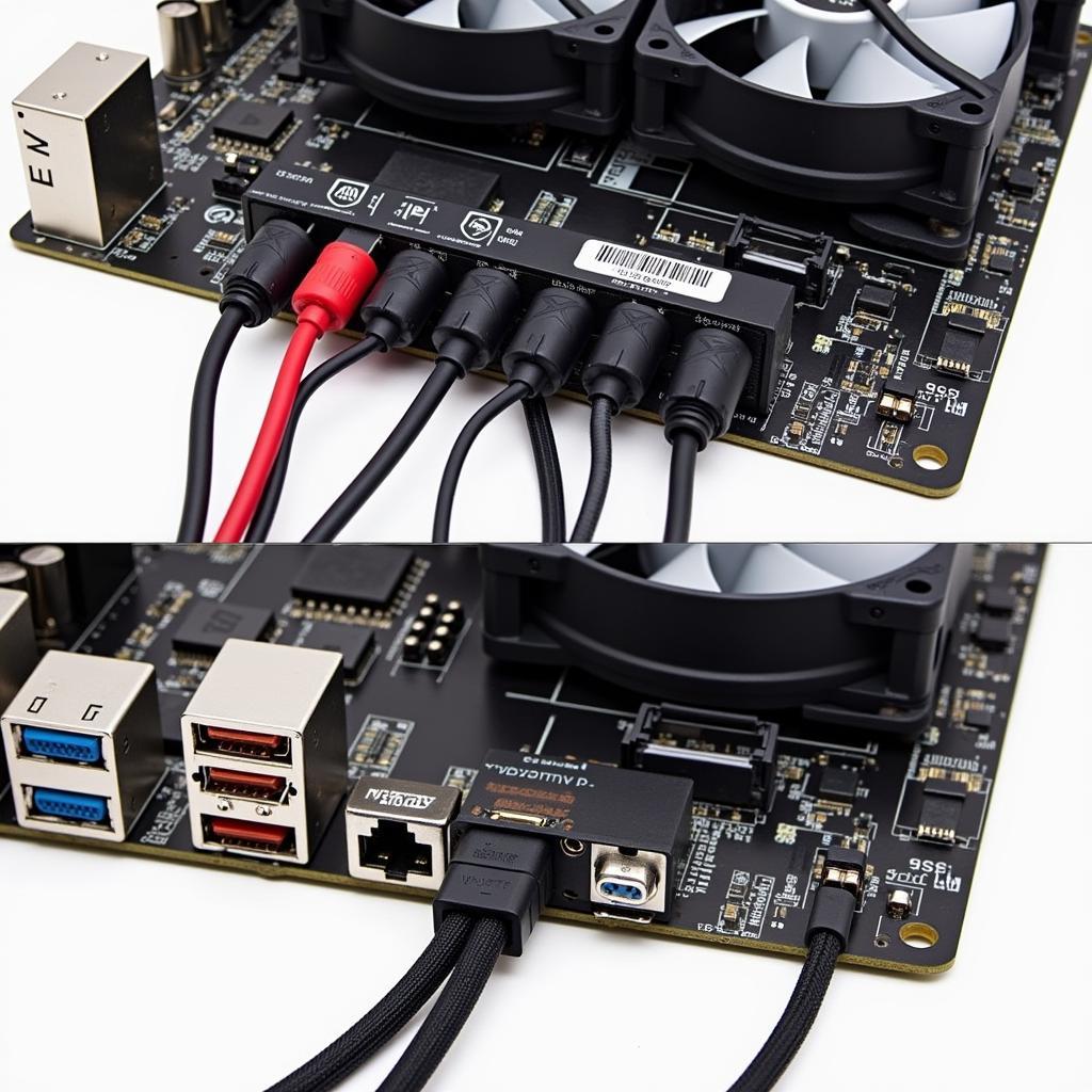 Fan hub connected to motherboard