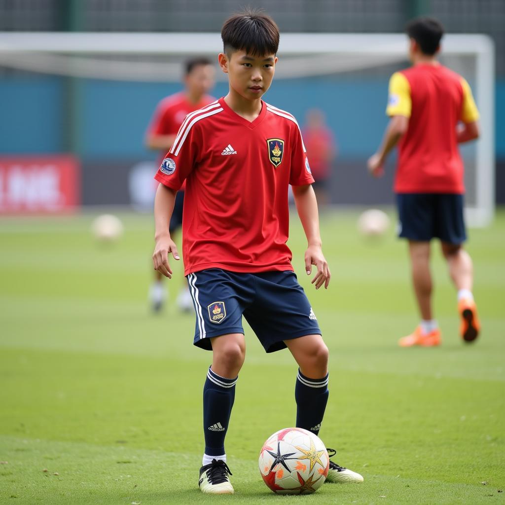 Fan Jinyu in his youth academy days