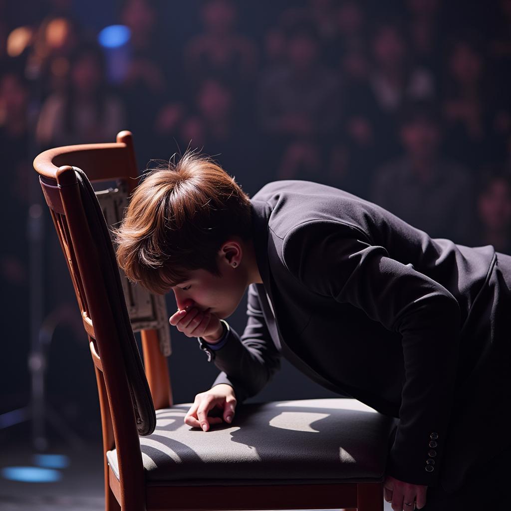 Fan Kissing Idol's Seat in Korea