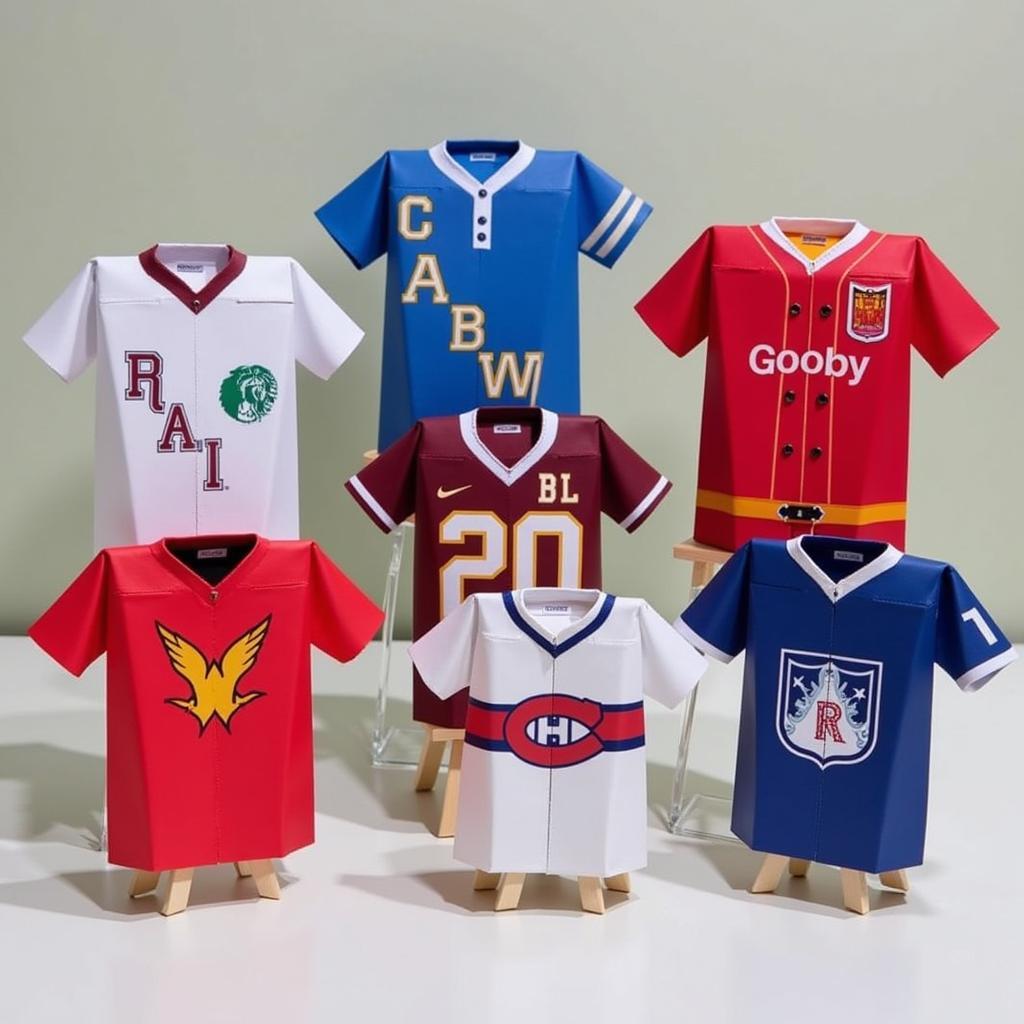 Collection of Fan Latten Origami Jerseys