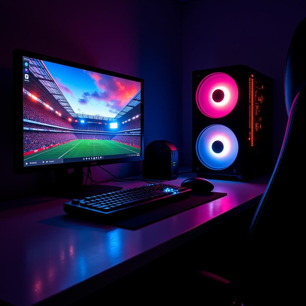 Fan Led RGB Aigo Football-Themed Setup