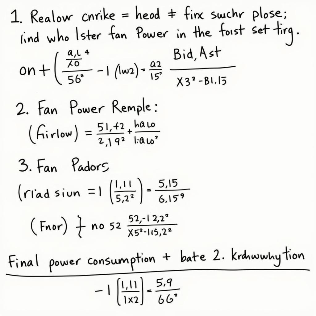 Example of Fan Power Calculation