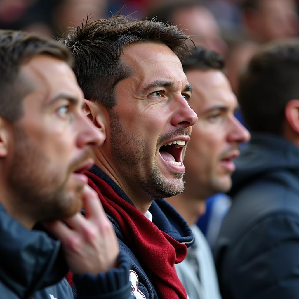 A fan experiencing the emotions of a football match