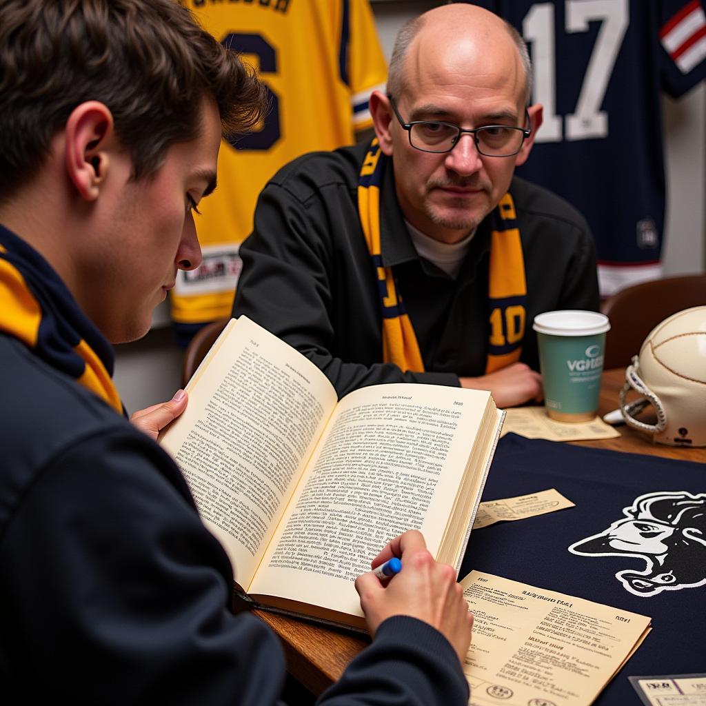 Fan Studying Football History