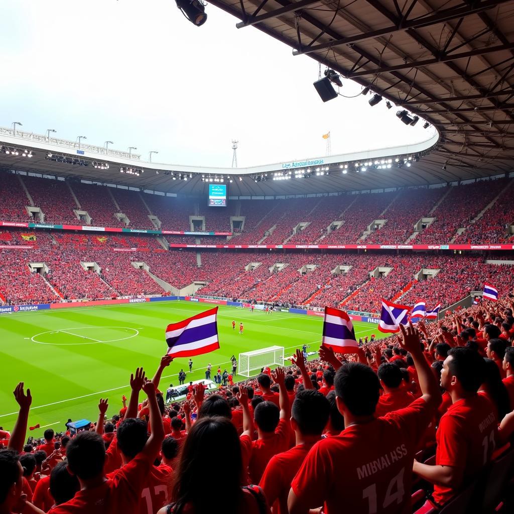 Fan Thailand Rajamangala Stadium Atmosphere