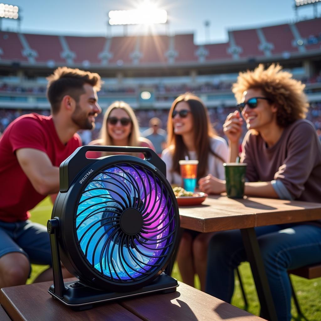 Fan Thermatac Plus RGB Used While Tailgating at a Football Game