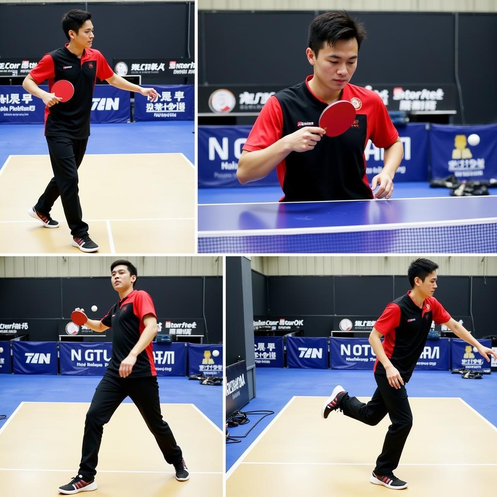 Fan Zhendong Practicing Table Tennis Drills