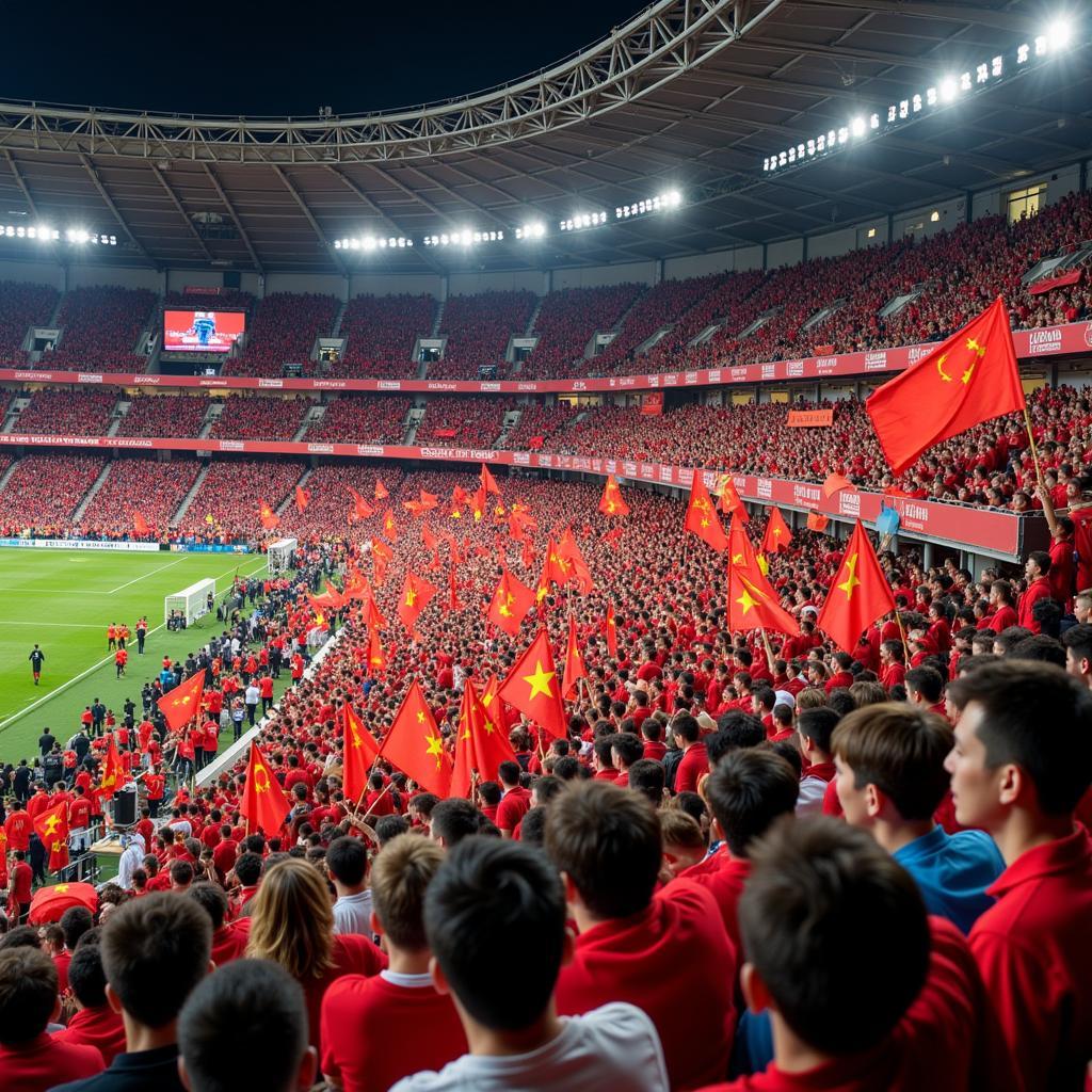 Fan Zheng Dong Zhang Yudong Supporters in Stadium