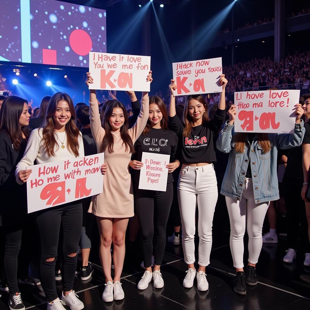 Fans Ikon Holding Banners