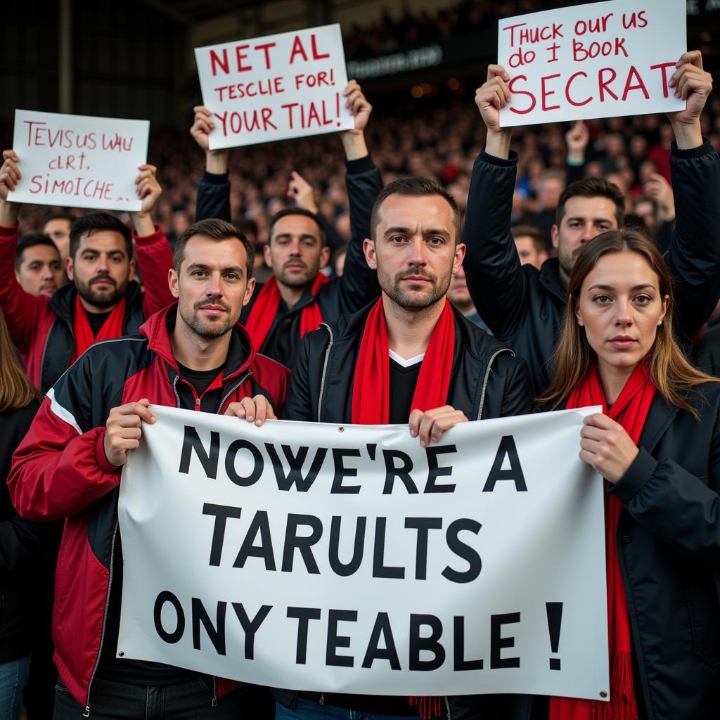 Fans Protesting Poor Team Performance