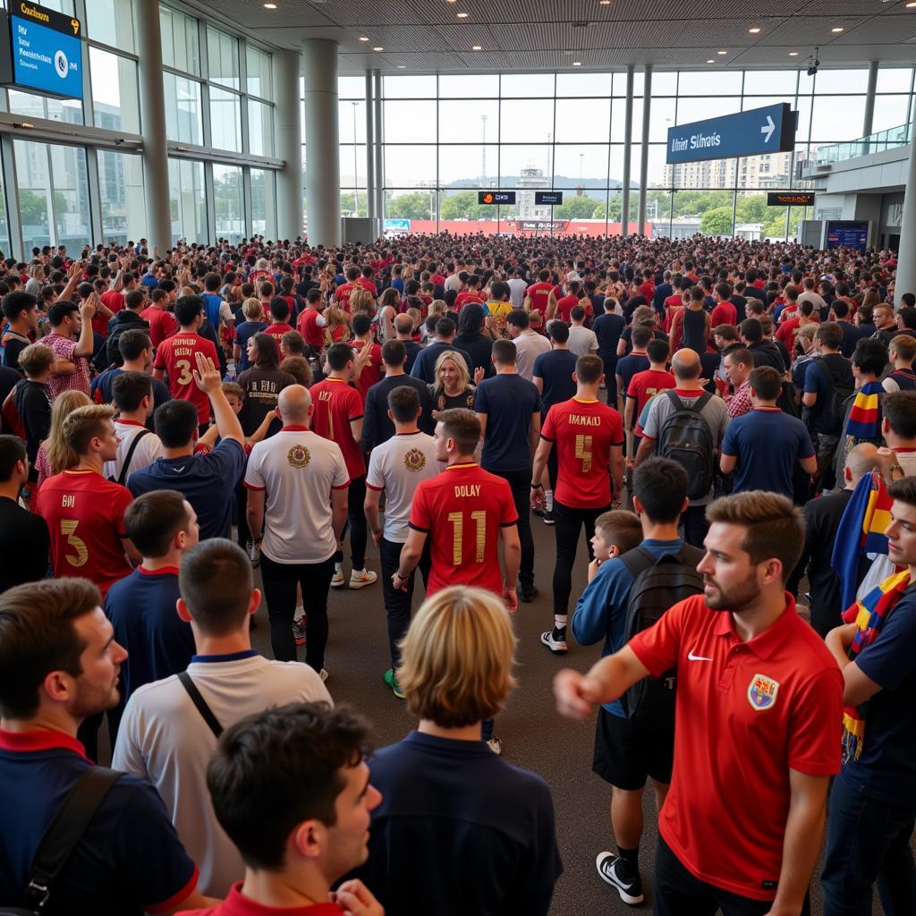 Fans Traveling for Football Matches