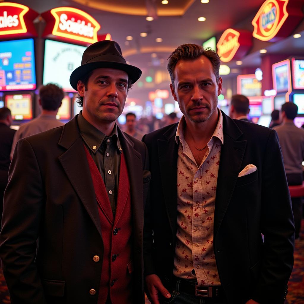 Raoul Duke and Dr. Gonzo in a casino