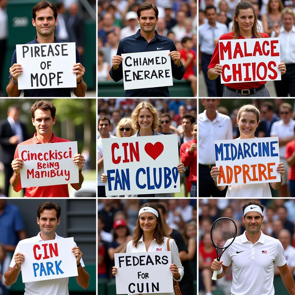 Federer fan clubs from different countries