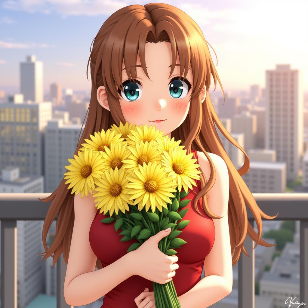 Fan Art of Aerith from the FF7 Remake