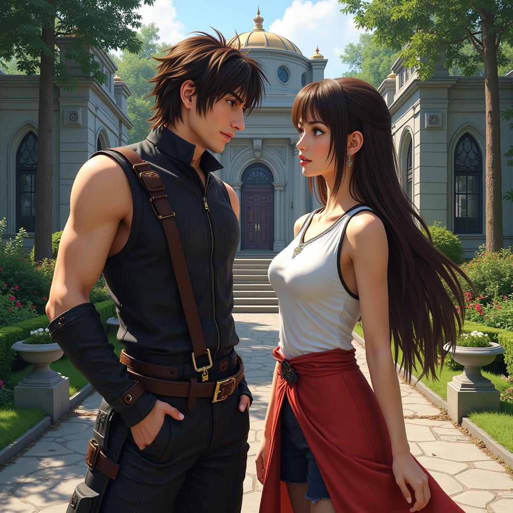 Squall and Rinoa in a Final Fantasy 8 Remake