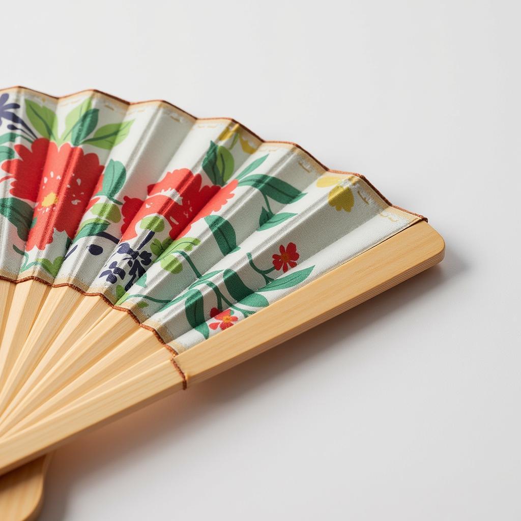 Close-up view of a folding fan toy 011h showcasing its intricate design and vibrant colors.