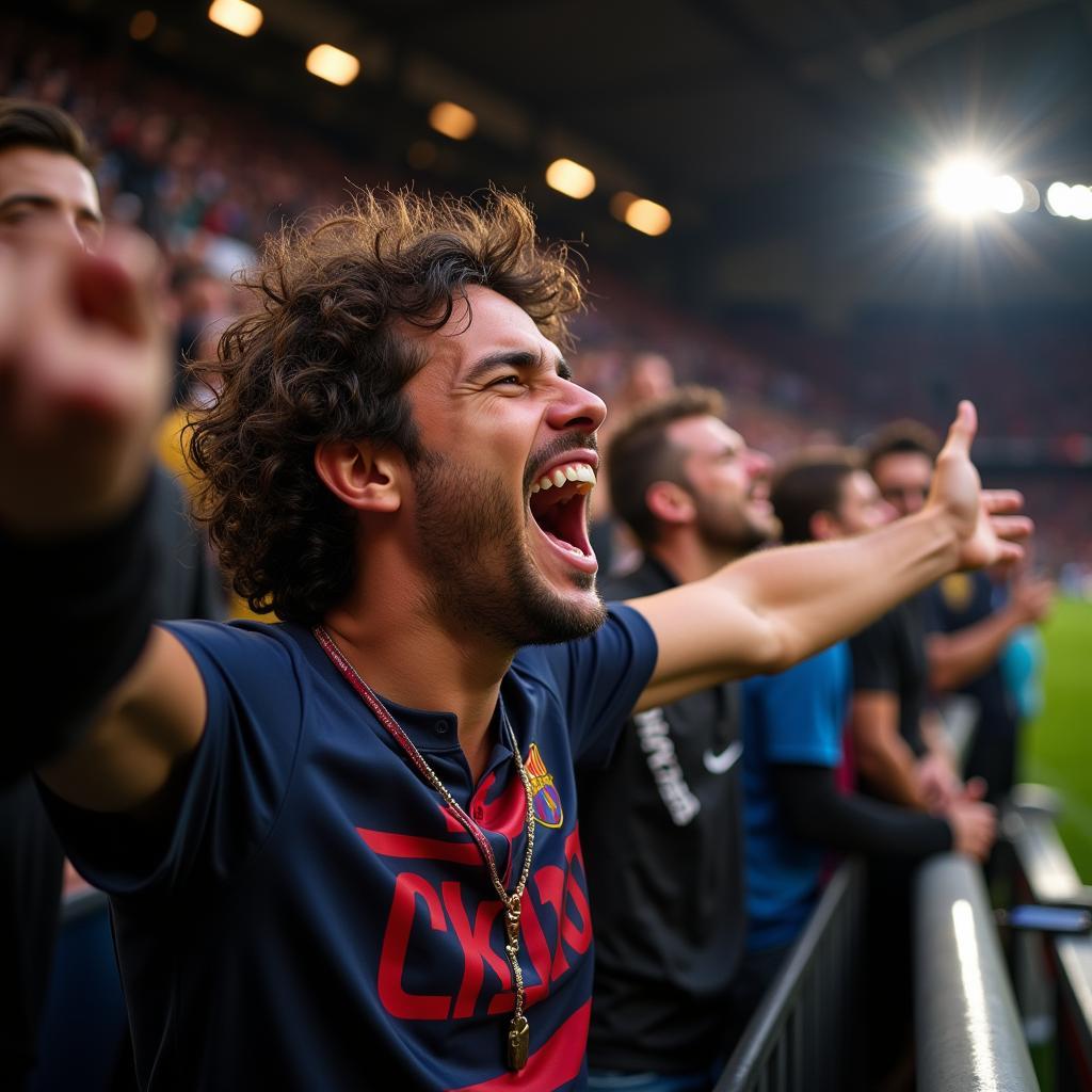 Football Fan Celebrating Goal