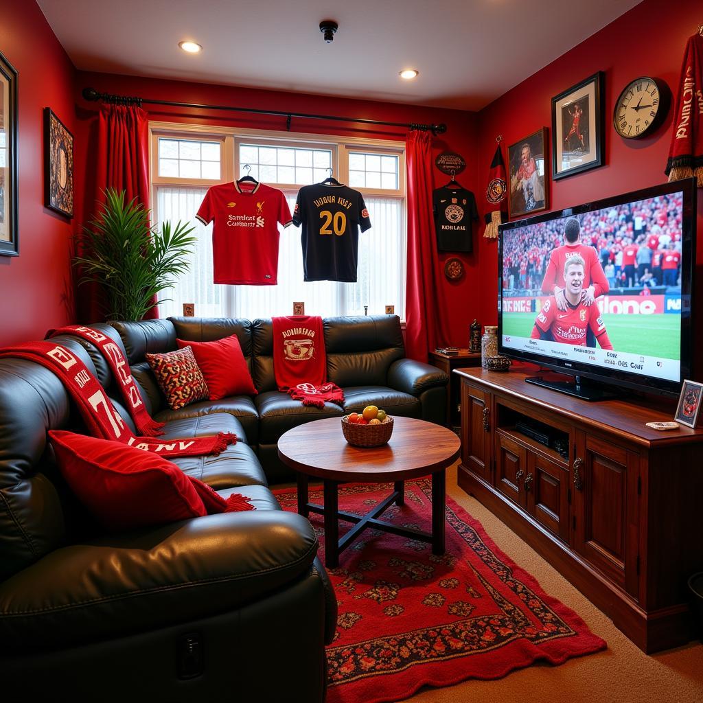 Football Fan's House Filled With Memorabilia