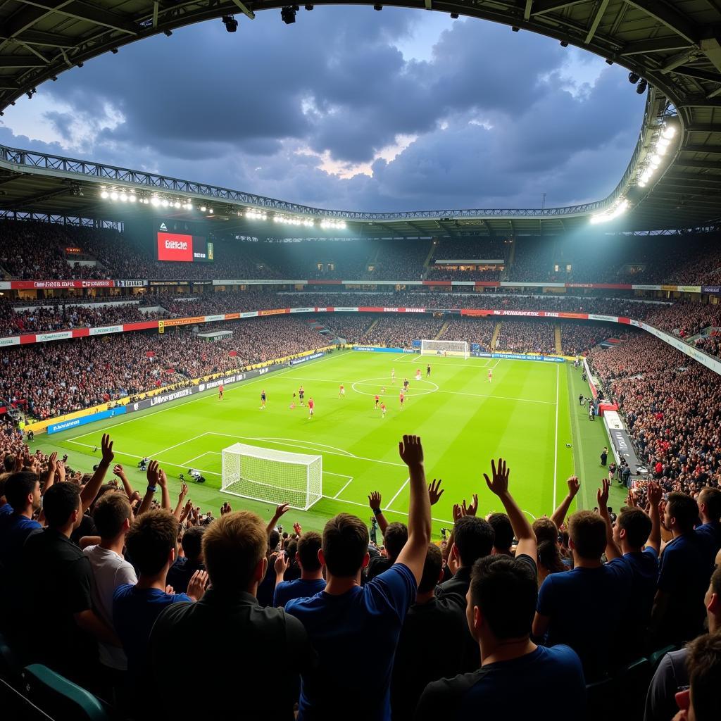 Football Fans Celebrating Victory