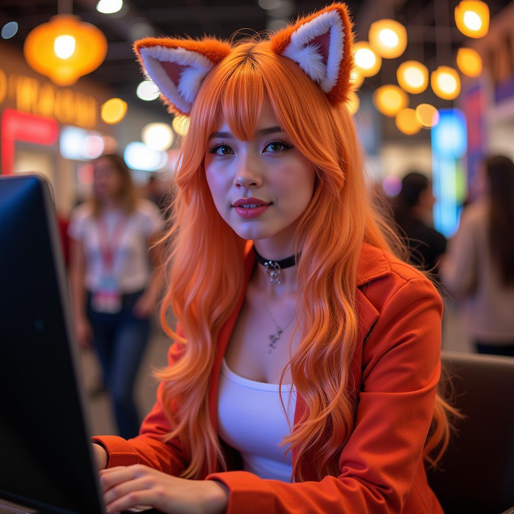 Fox Girl Cosplay Fan Challenge