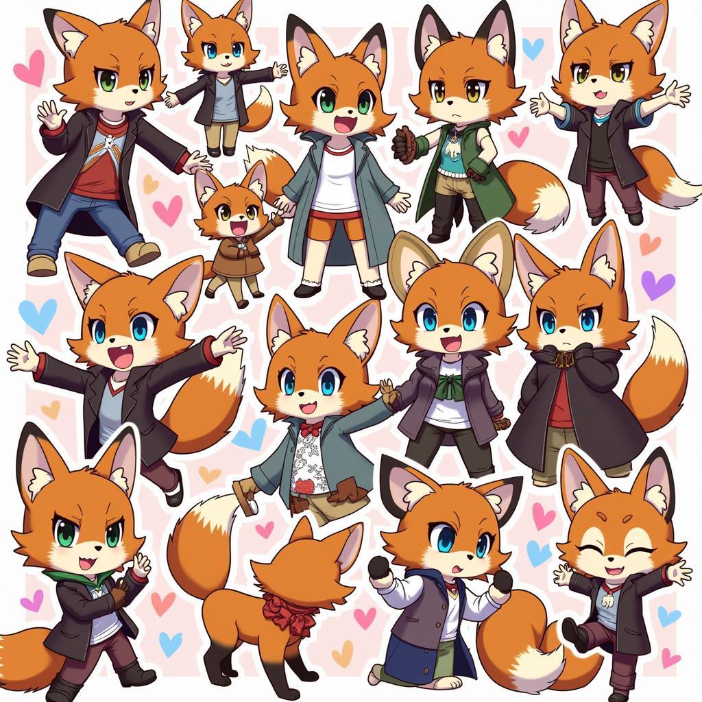 Diverse Styles of Foxica Fan Art