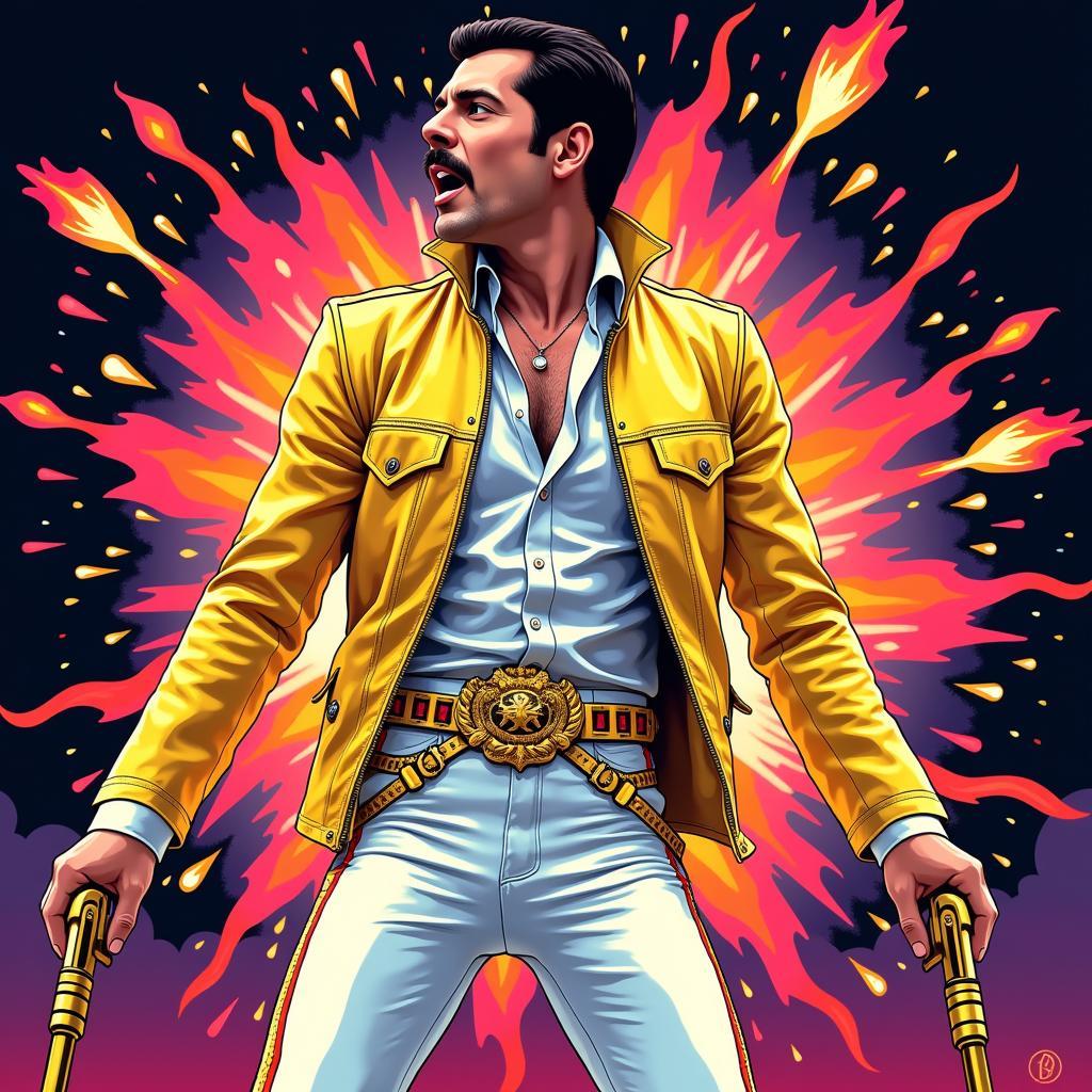 Freddie Mercury Killer Queen Digital Illustration