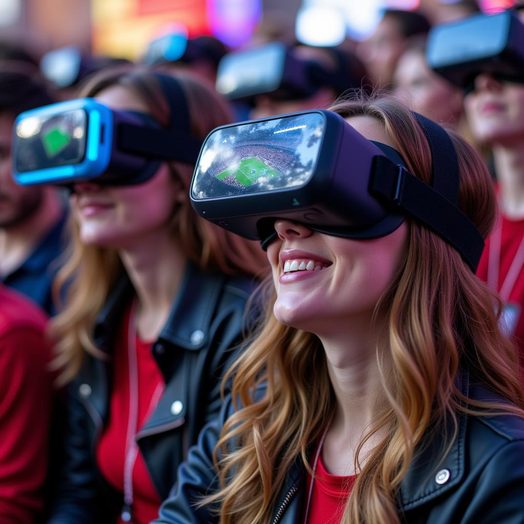 Fans Using VR Technology at the World Cup