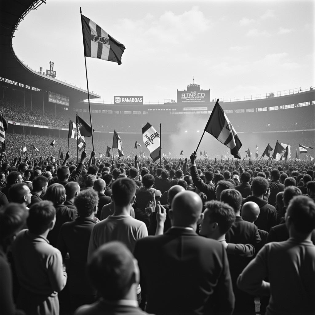 Genoa fans celebrating a historic victory