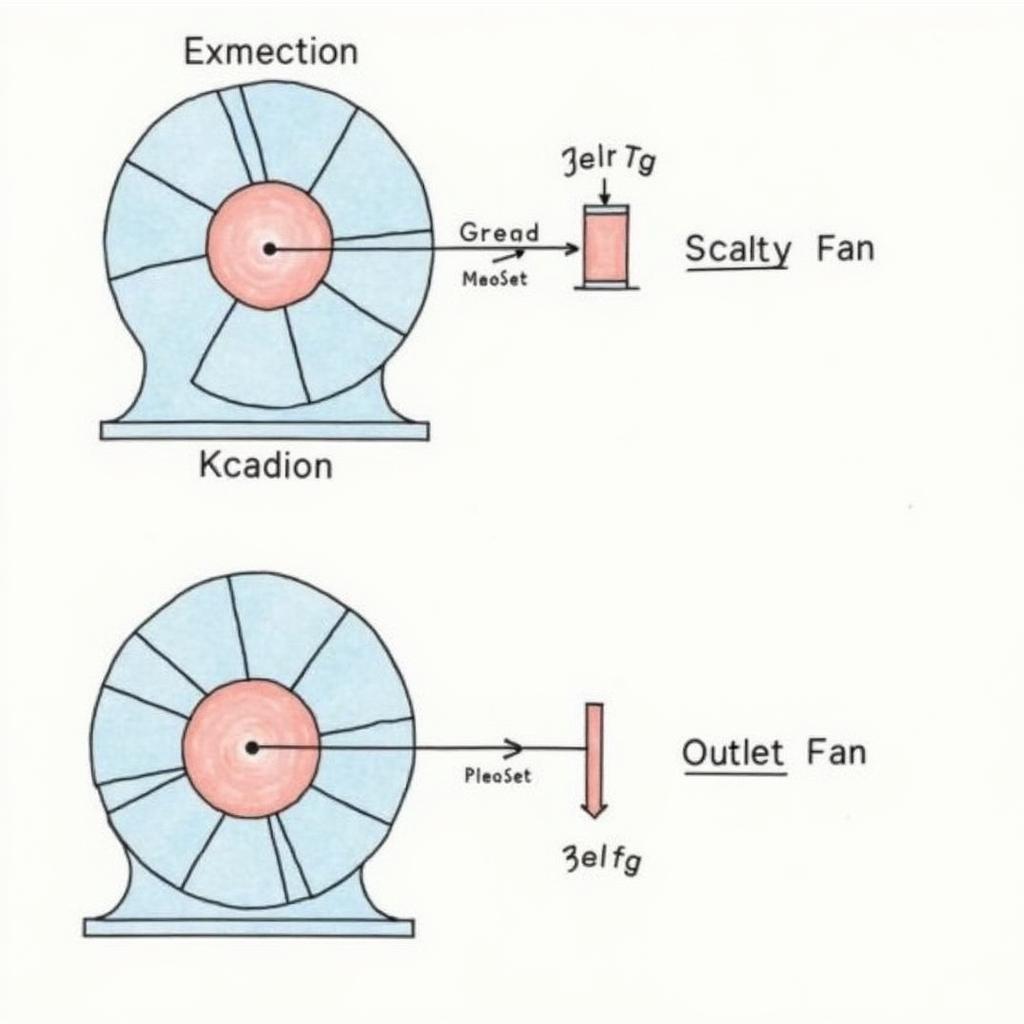 Diagram of Geometric Scaling in a Centrifugal Fan