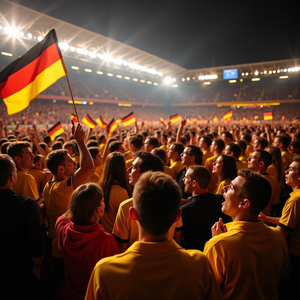 German Football Chants and Songs Filling the Stadium