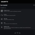 Gigabyte App Center Fan Control Interface