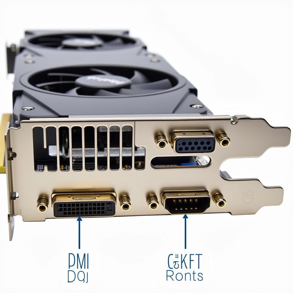 Gigabyte GTX 1050 2GB Single Fan Ports and Connections