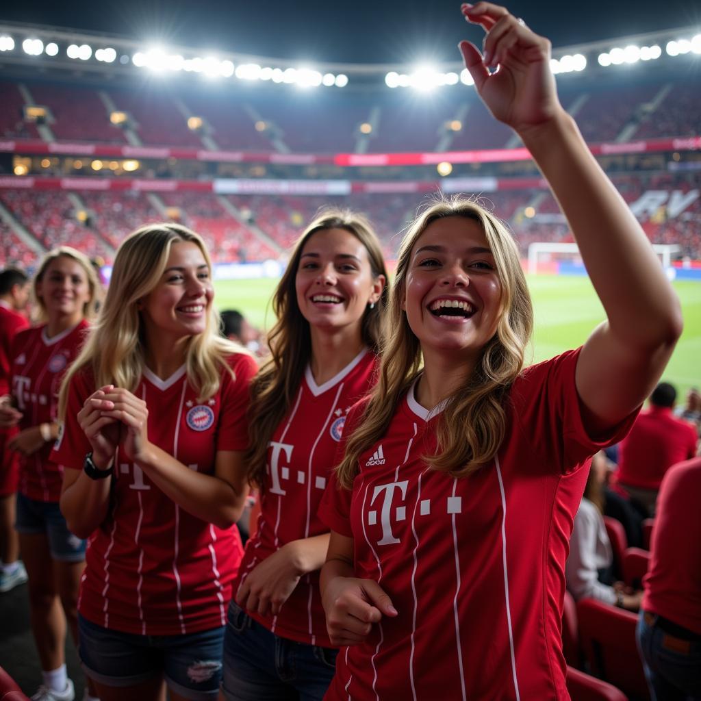 Girl fans Bayern Munich at Allianz Arena