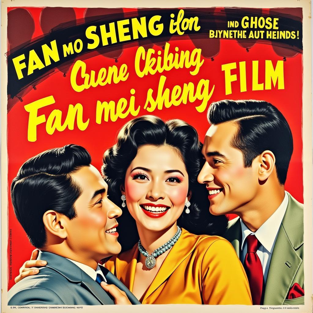 A vintage movie poster advertising a fan mei sheng film from its golden age.