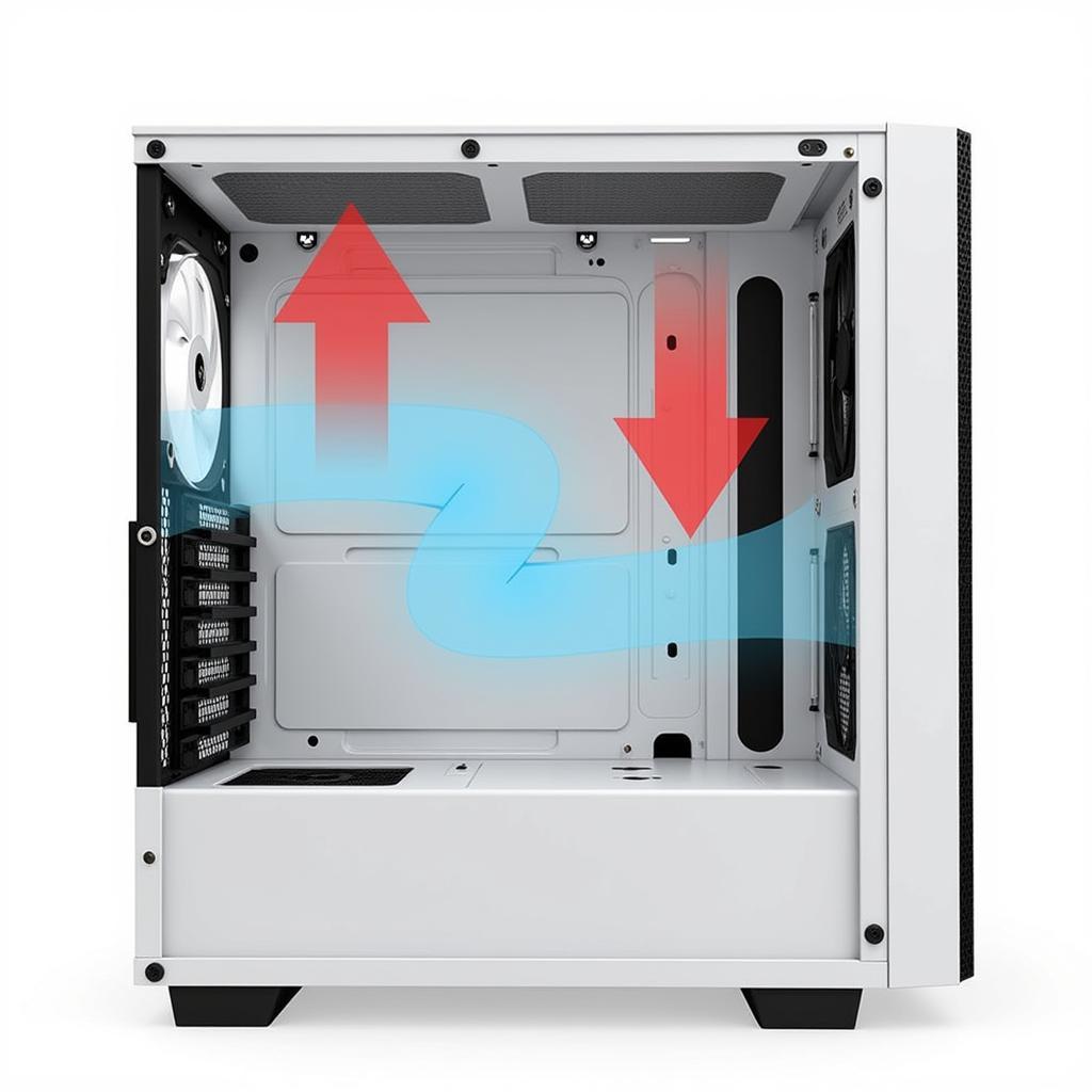 h500p Mesh White Airflow Diagram