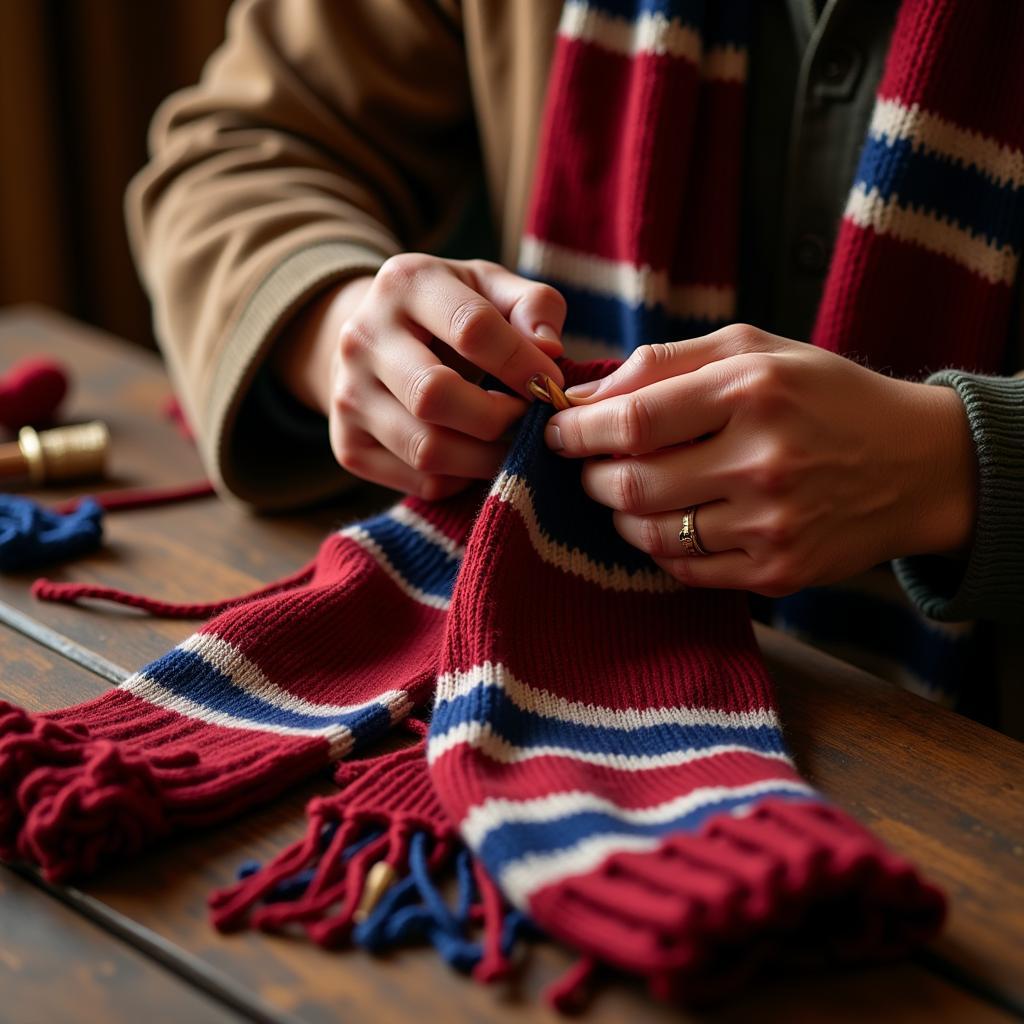 Knitting Handmade Fan Scarves