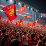 Vietnamese Football Fans in Action