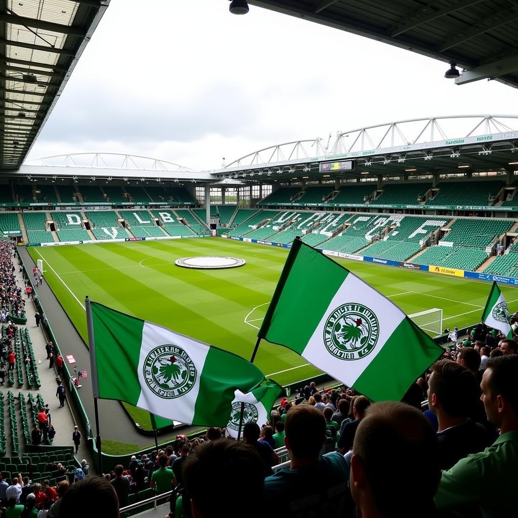 Hibernian F.C. Flags at Easter Road Stadium