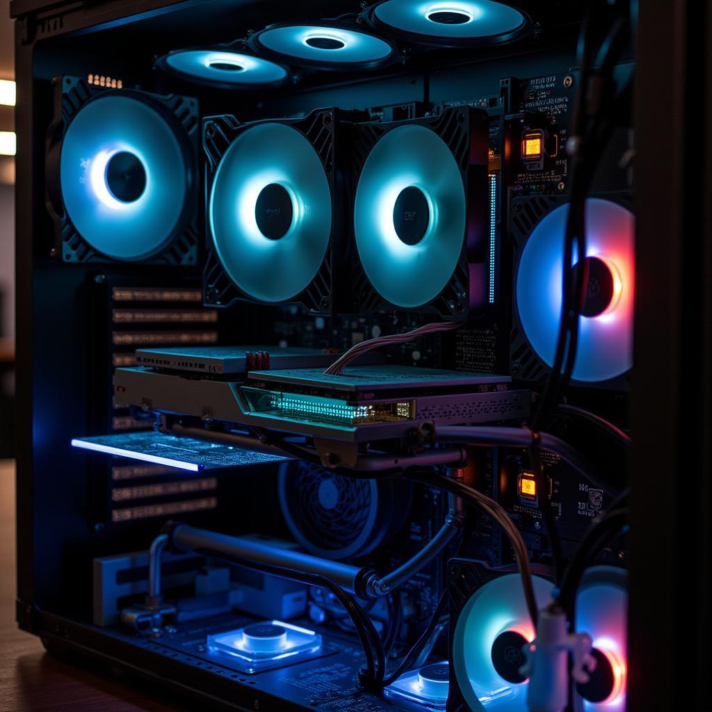 High-Performance PC with 8 Fans