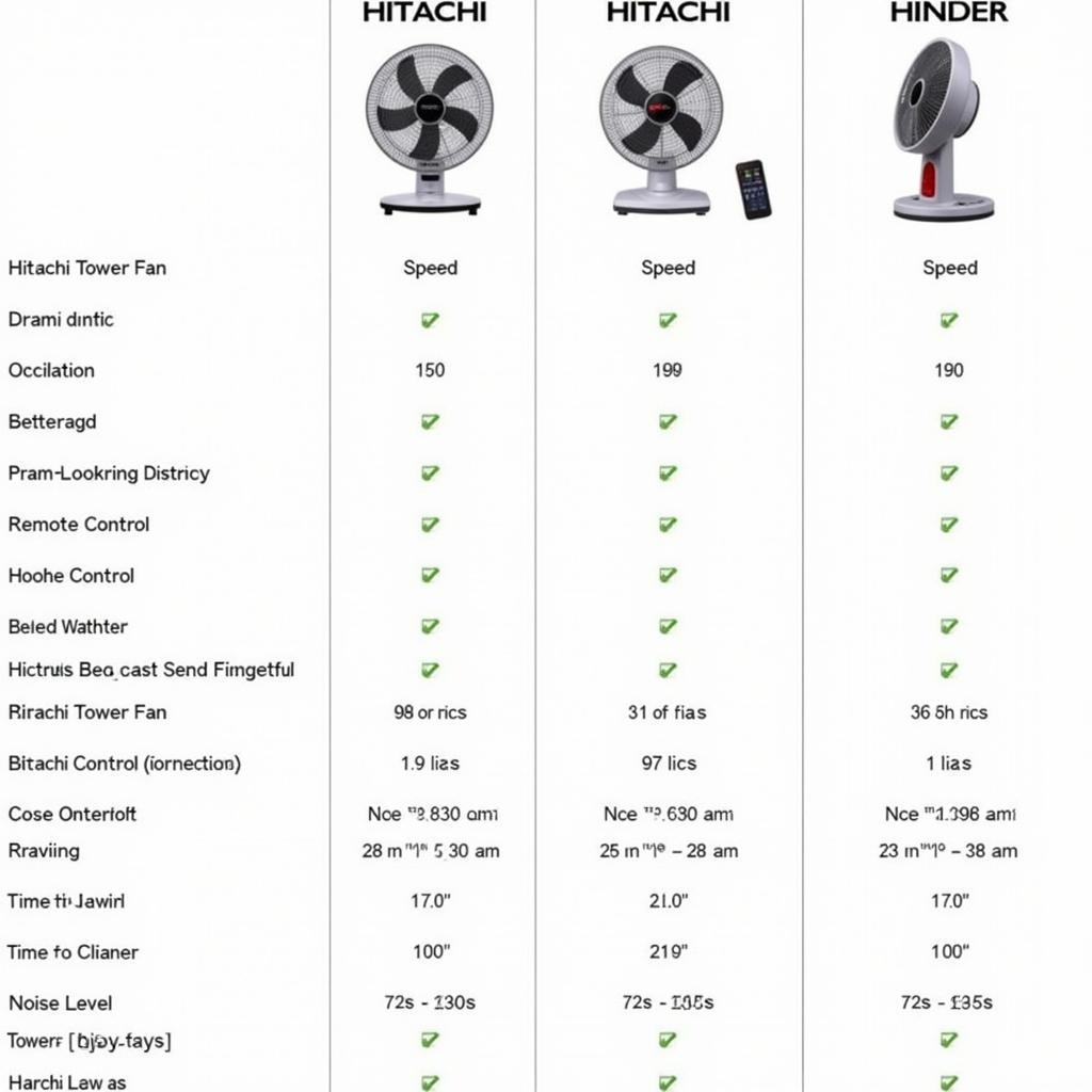 Comparing Hitachi Tower Fan Features