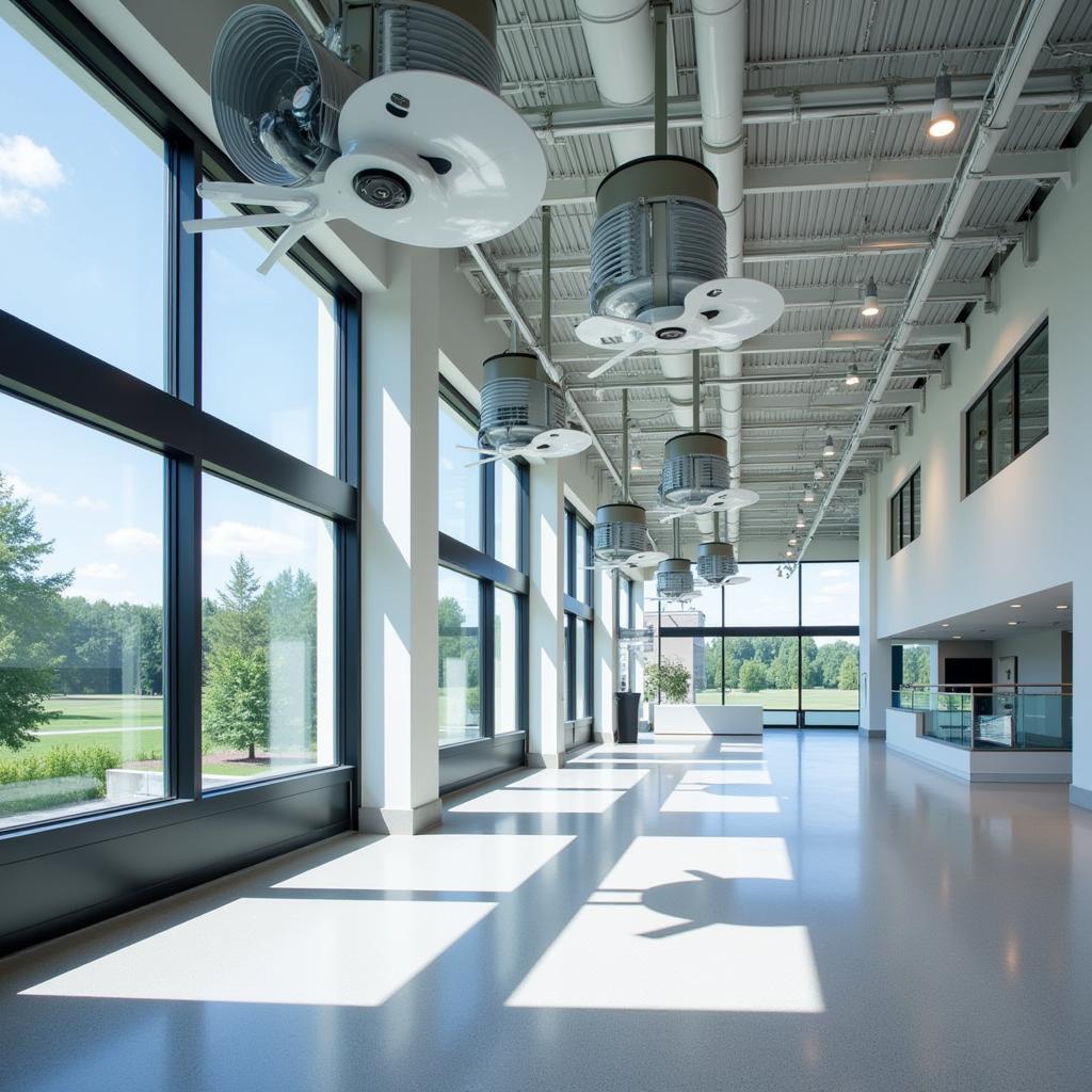 HVLS Fans in a Convention Center Promoting Energy Efficiency