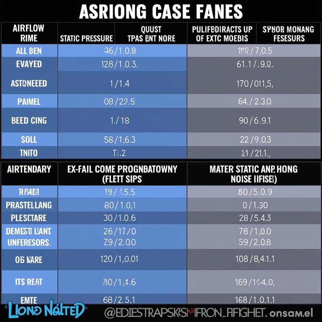 ID-Cooling Fan Performance Comparison Chart