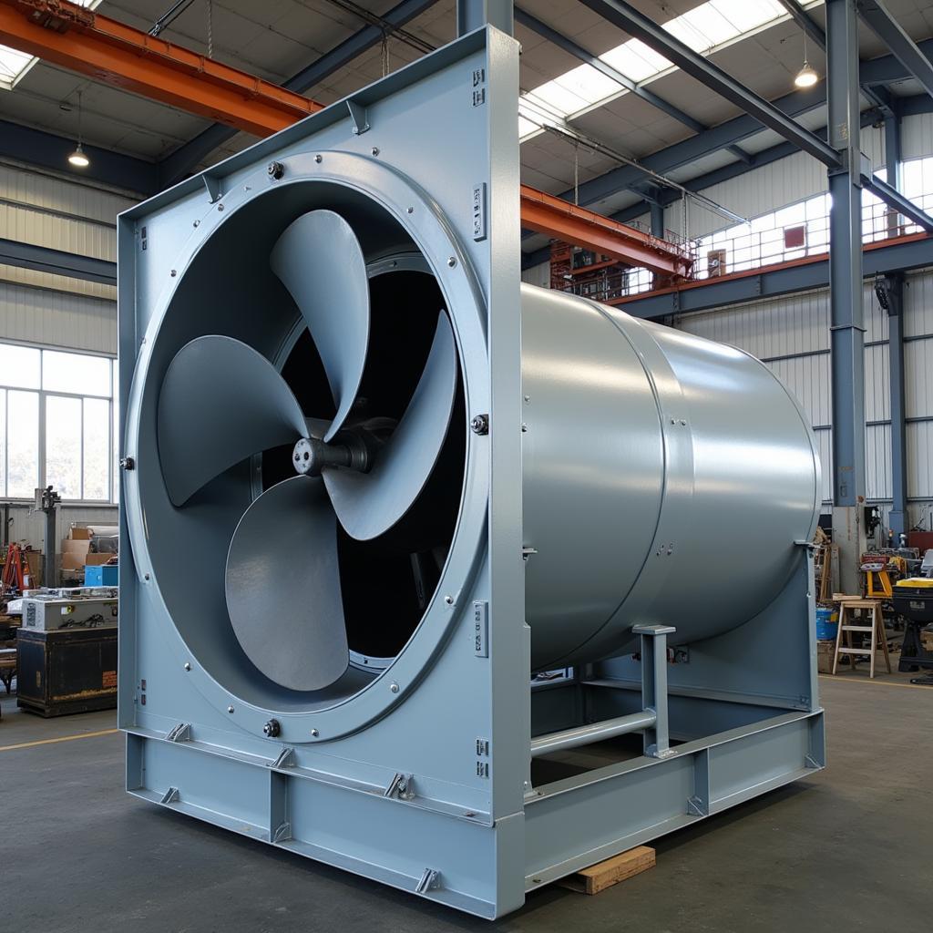 Industrial Exhaust Fan in a Factory Setting