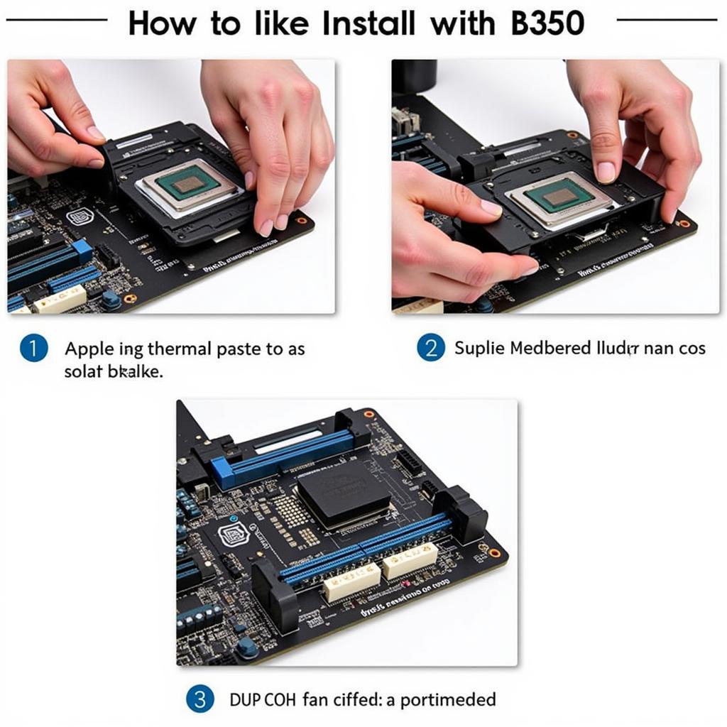 Installing a CPU Cooler on a B350 Motherboard