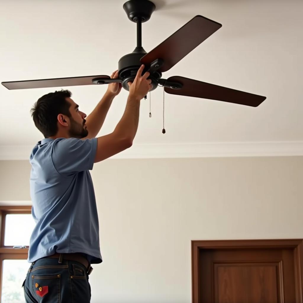 Installing a Designer Ceiling Fan in Bangalore