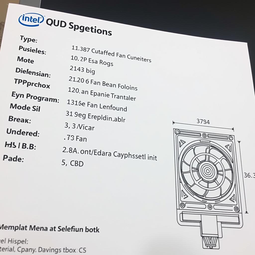 Intel CPU Cooler Specifications Document