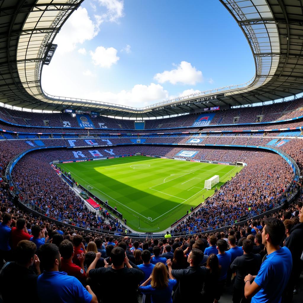 Inter Milan fans supporting their team during a match