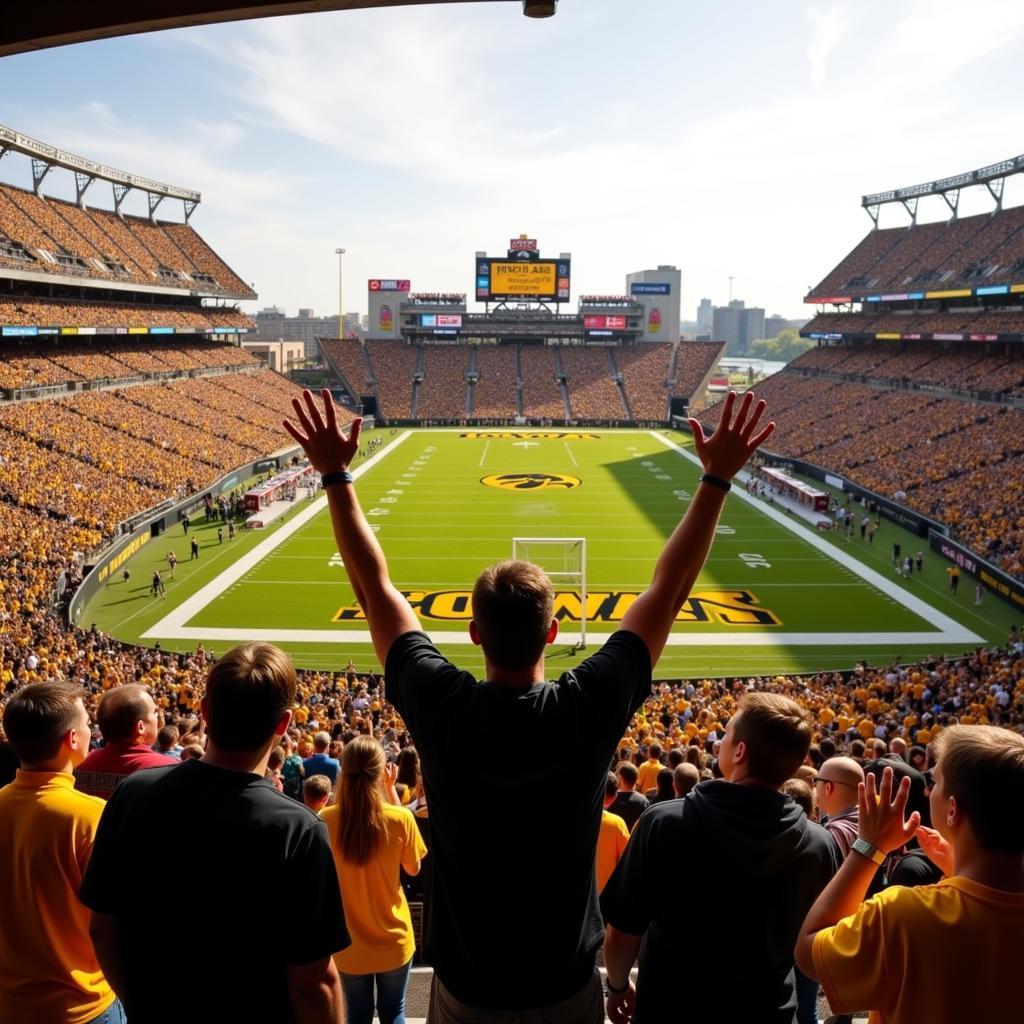 Iowa Super Fan Kinnick Wave